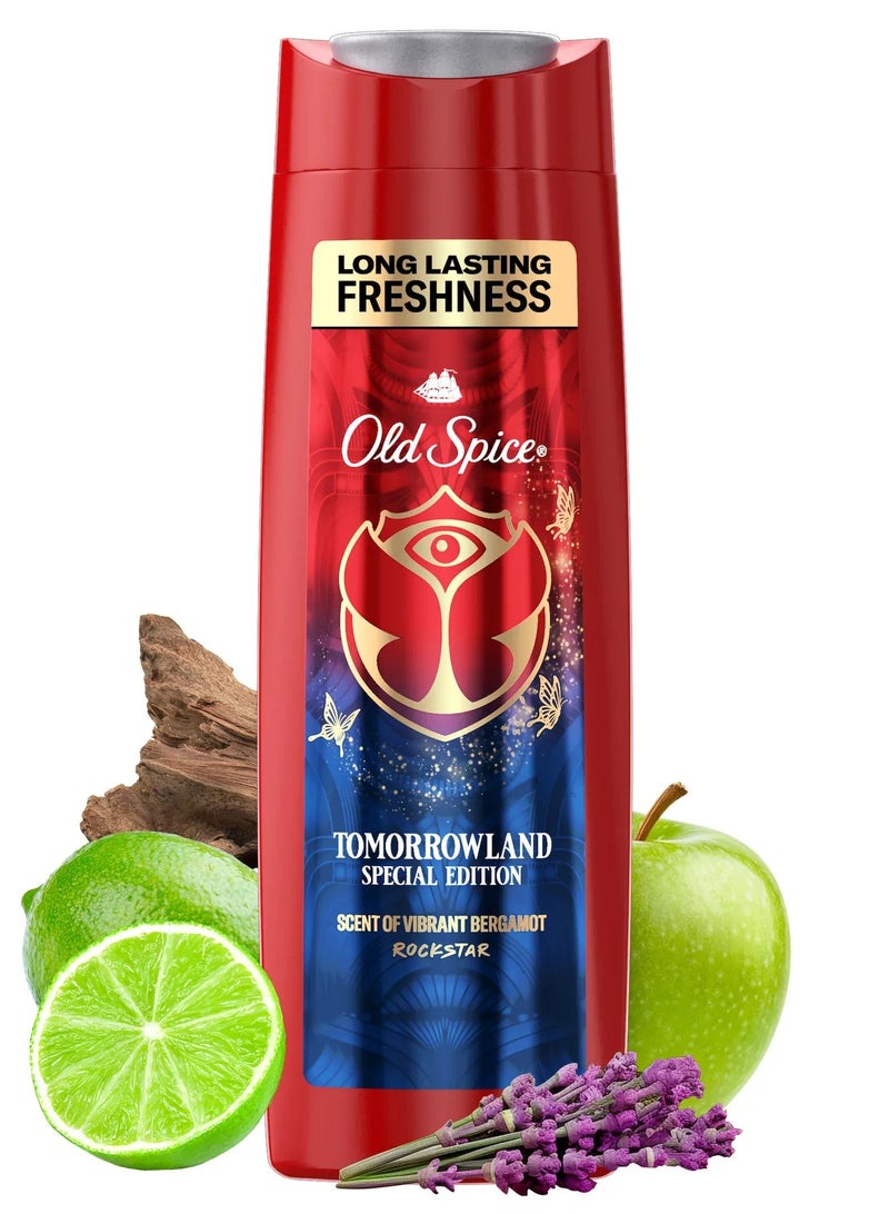 Old Spice Tomorrowland Special Edition 3-in-1 Shower Gel - Rockstar Scent of Vibrant Bergamot - Long Lasting Freshness - 400ml - Image 1